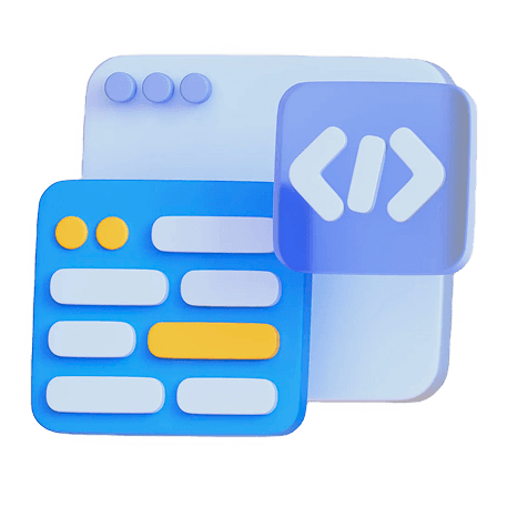 Digital product development service illustration